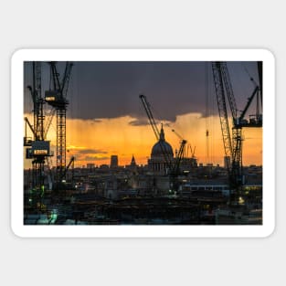 London Cityscape Sunset Sticker